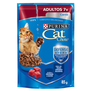 CAT CHOW SACHE +7 ANOS CARNE 85GR