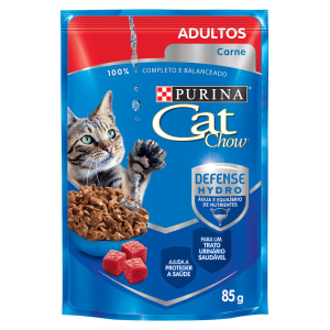 CAT CHOW SACHE CARNE AO MOLHO 85GR