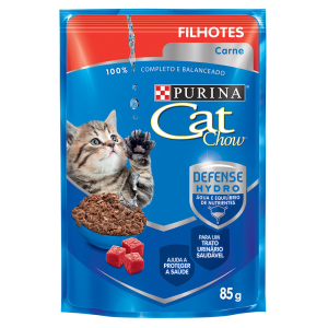 CAT CHOW SACHE FILHOTE CARNE 85GR