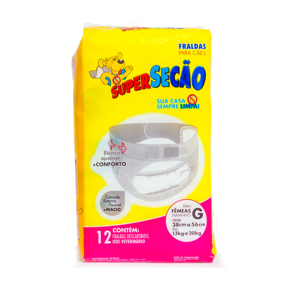 FRALDA HIGIENICA SUPERSECAO FEMEA M