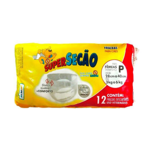 FRALDA HIGIENICA SUPERSECAO FEMEA P 12 UNI