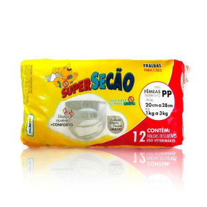FRALDA HIGIENICA SUPERSECAO FEMEA PP 12 UNI