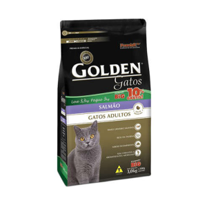 GOLDEN GATOS ADULTOS SALMAO 3,0 KG