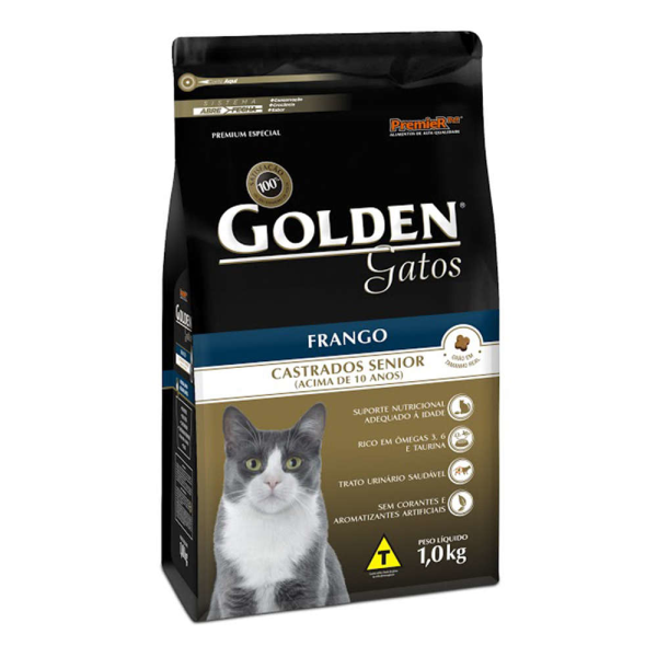 GOLDEN GATOS CASTRADOS SENIOR FRANGO 3KG