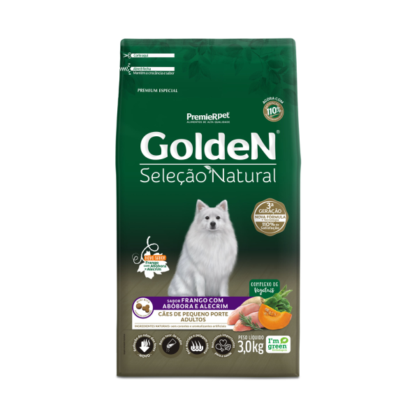 GOLDEN SEL NATURAL ADULTO ABOBORA RP 3 KG