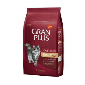 GRANPLUS GATOS CASTRADO FRANGO E ARROZ 3KG