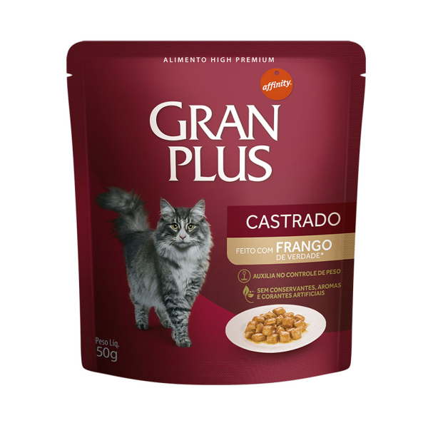 GRANPLUS SACHE GATOS CASTRADO FRANGO 50GR