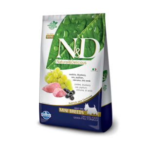 ND CANINE CORDEIRO E BLUBERRY MB 800GR