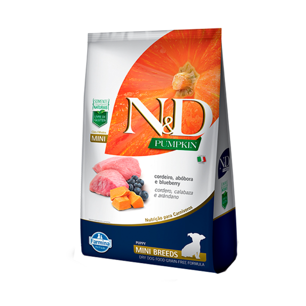 ND CANINE PUMPKIN PUPPY CORDEIRO E BLUBERRY 2,5KG