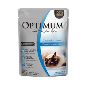 OPTIMUM SACHE CAT ADULTO CASTRADO FRANGO 85GR