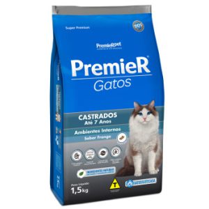 PREMIER GATOS CASTRADOS AMB INTERNO ATÉ 7 ANOS 1,5KG