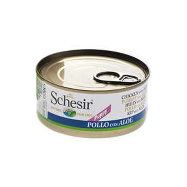 SCHESIR LATA DOG PUPPY FRANGO E ALOE VERA 150GR