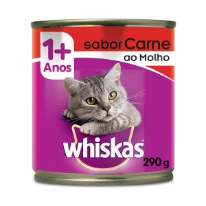 WHISKAS LATA CARNE AO MOLHO 290GR