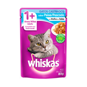 WHISKAS SACHE CASTRADO PEIXE 85GR