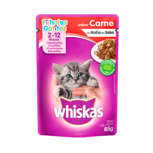 WHISKAS SACHE FILHOTE CARNE 85 GR