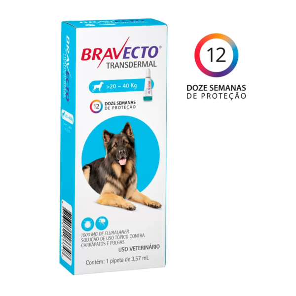 BRAVECTO TRANSDERMAL 20 A 40KG 3,57ML