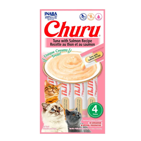 CHURU - ATUM COM SALMAO  (6 PACOTES C/4 UNIDADES DE 14GR)