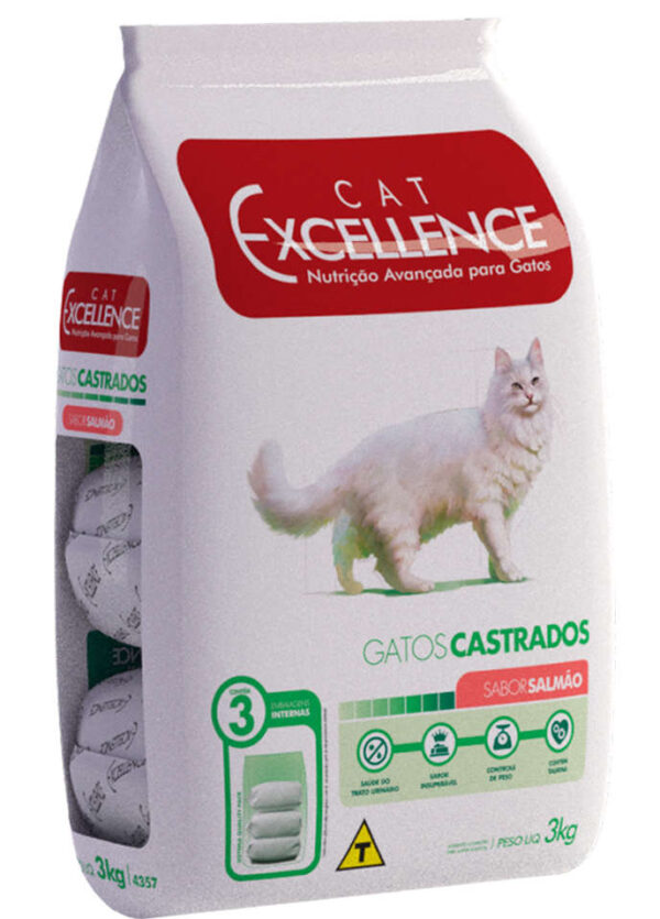 Excellence Cat Castrado Salmao 3 Kg
