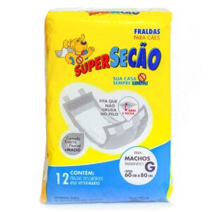 FRALDA HIGIENICA SUPERSECÃO MACHO G 12 UNI