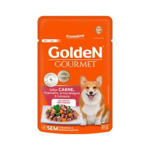 GOLDEN SACHE GOURMET CAES AD PEQ CARNE 85G