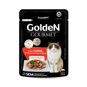 GOLDEN SACHE GOURMET GATOS AD CAST CARNE 70G