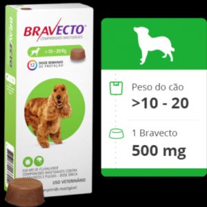 BRAVECTO 500MG (10 A 20KG)