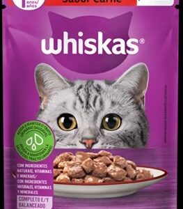 WHISKAS SACHE CASTRADO CARNE 85GR